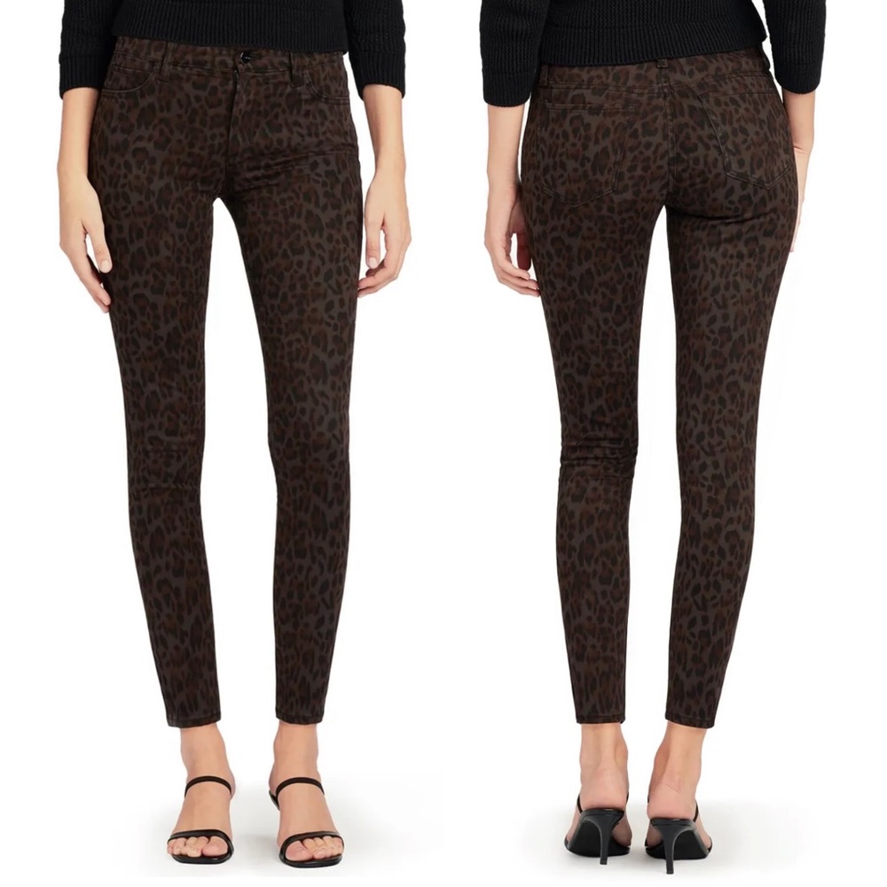Joe's Jeans The Icon Mid Rise Skinny Ankle Jeans Leopard Black/Brown Size 34 NEW